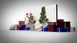 Big screen with family's inside animation