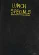  lunch specials on blackboard in vertical