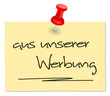 Hinweis - aus unserer Werbung