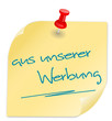 Hinweis - aus unserer Werbung