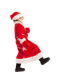 Small boy dressed as Santa Claus, isolation