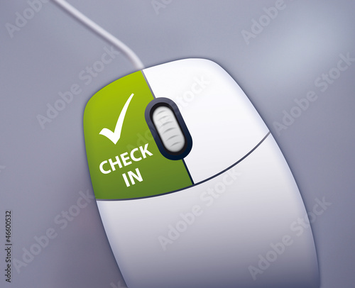 Illustration: Check-In Button Check-In Button