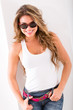 Beautiful woman with sunglasses