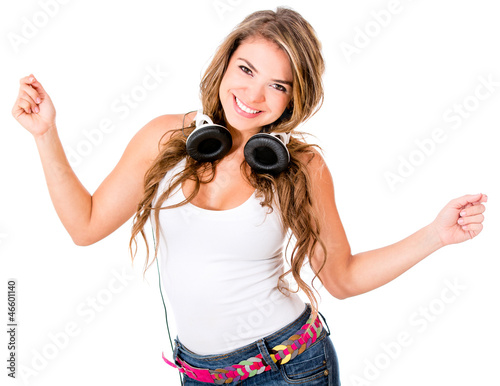 Photo: Woman with headphones Woman with headphones