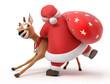 Santa on the way, 3d image with work path