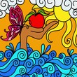 Illustration: mela rossa mela rossa