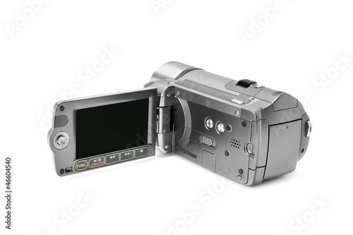 Photo: high-definition camera isolated on white background high-definition camera isolated on white background