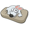 Vector: hund hundebett hundekissen hund hundebett hundekissen