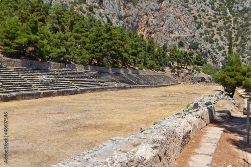 Photo: Ancient Delphoi site in Greece. The stadium Ancient Delphoi site in Greece. The stadium
