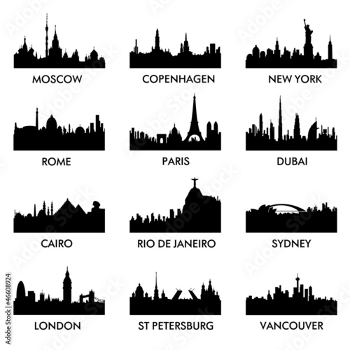 Vector: city silhouette vector city silhouette vector