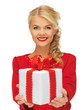 Lovely Woman In Red Dress With... Lovely Woman In Red Dress With...