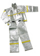 Anti fire uniform isolated on white