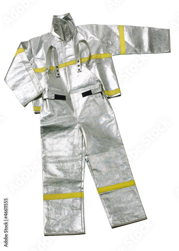 Photo: Anti fire uniform isolated on white Anti fire uniform isolated on white