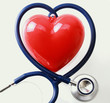 A stethoscope in the shape of a heart