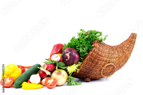 Photo: Autumn cornucopia and vegetables Autumn cornucopia and vegetables