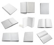 leaflet notebook textbook white blank paper template