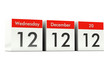 Illustration: 12.12.12 - Unique Day - Wednesday 12 December 2012 12.12.12 - Unique Day - Wednesday 12 December 2012