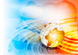 Globe on an abstract background