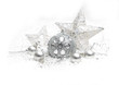 Detaily fotografie Silver Christmas bauble on white background
