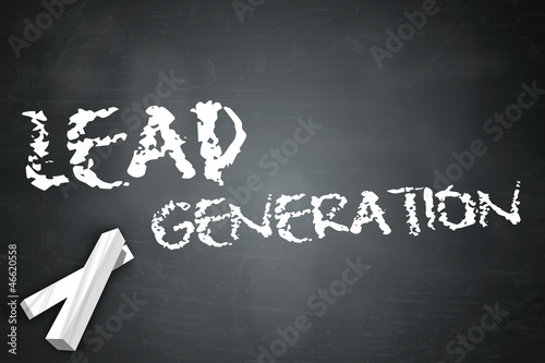 Illustration: Blackboard "Lead Generation" Blackboard "Lead Generation"
