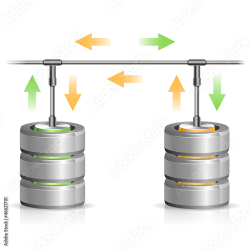 Vector: Database Backup Concept Database Backup Concept
