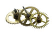 clockwork gears isolated on white