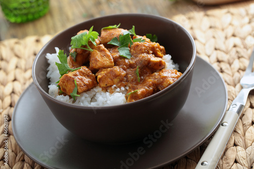 Photo: Chicken curry with rice Chicken curry with rice