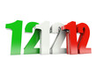 Illustration: 12.12.12 - Unique Day - Wednesday 12 December 2012 in Italy 12.12.12 - Unique Day - Wednesday 12 December 2012 in Italy