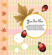 Cute vector card design with autumn concept