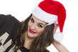 Photo: Young attractive female in santa hat Young attractive female in santa hat