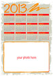 grunge framed calendar 2013 in italian