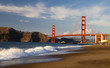 The Golden Gate Bridge w the waves