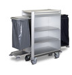 Photo: The hotel cleaning tool cart isolated The hotel cleaning tool cart isolated