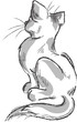 cat, sketch