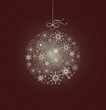 Sparkling christmas bauble.