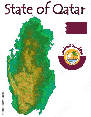 Vector: Bahrain Asia national emblem map symbol motto Bahrain Asia national emblem map symbol motto