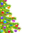 Christmas tree with funny decoration