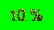 10 percent green screen sale