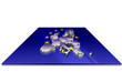 A simple 3D map of  European Union on a 3d flag