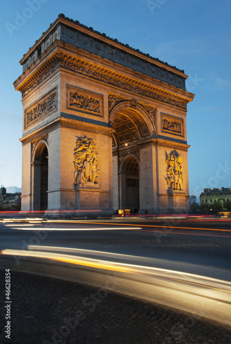 Photo: Paris, Arc de Triomphe by night Paris, Arc de Triomphe by night