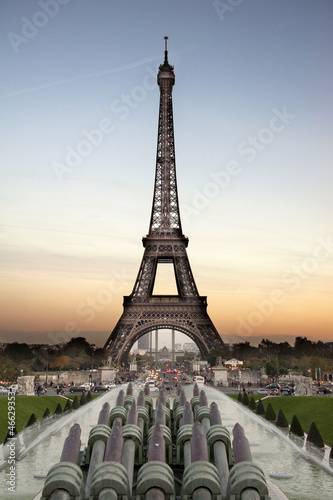 Photo: tour eiffel at the sunset tour eiffel at the sunset