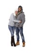 Winter photo of happy couple