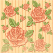 retro roses pastel background