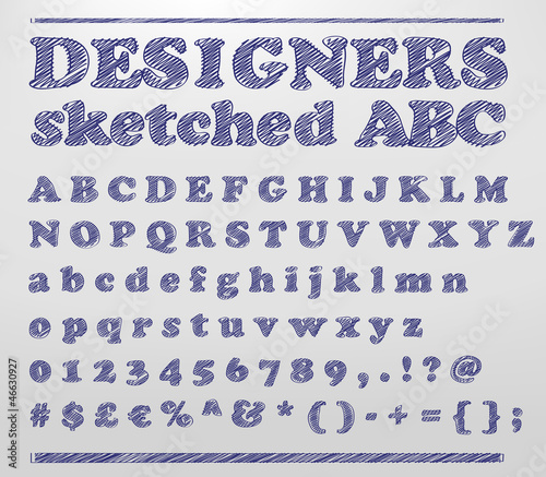 Vector: Designers sketched ABC Designers sketched ABC