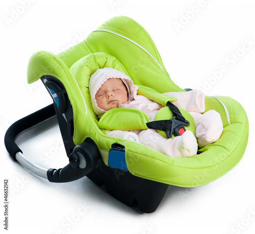 Photo: Newborn baby in a Car Seat Newborn baby in a Car Seat