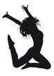 Dancer silhouette on a white background