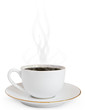 A cup of hot coffee and a smoke
