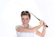 Golferin - Frau mit Golfschläger