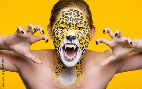 Photo: leopard girl leopard girl