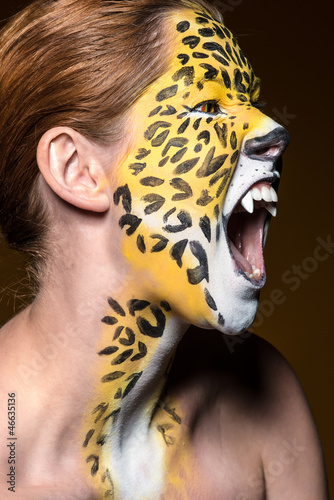 Photo: leopard girl leopard girl